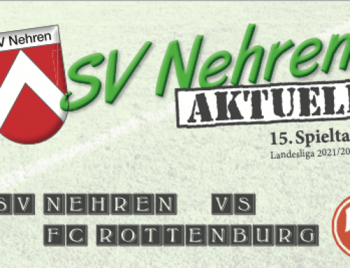 SVN Aktuell: SV Nehren vs. FC Rottenburg